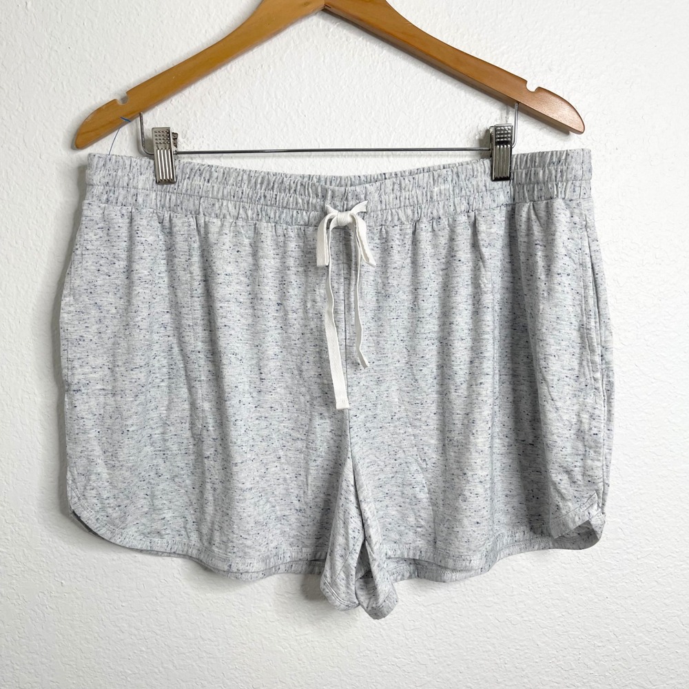 Soma Cool Nights Lounge Shorts Womens XL Blue Speckled‎ Drawstring Pockets